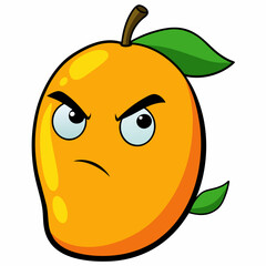 mango fruit groovy carton character vector art illustration (17)