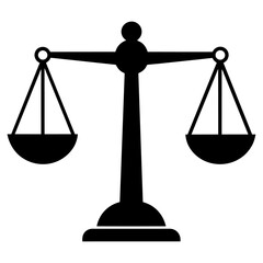 weight balance scale silhouette on a solid white background (12)