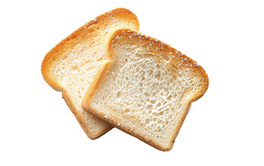 White Toastbread with wheat flour on transparent or white background