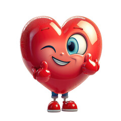 Funnty Cartoon Valentine Hearts Clipart