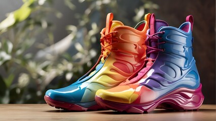 colorful, boot, sport, shoe, foot, fashion, pair, design, footwear, sneaker, style, clothing, new, running, background, lifestyle, active, isolated, rubber, athletic, fashionable, fitness, concept