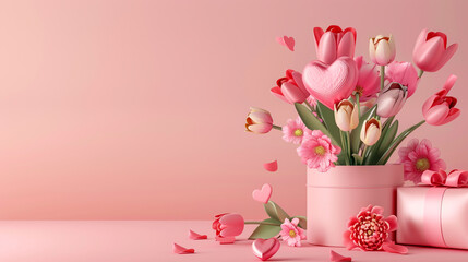 tulip, flower, bouquet, spring, tulips, pink, flowers, vase, gift, nature, easter, bunch, floral, blossom, isolated, beauty, love, decoration, leaf, plant, bloom, bag, arrangement, green, birthday