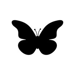 Flying butterflies silhouette