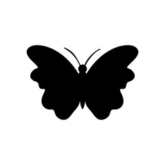 Flying butterflies silhouette