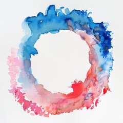 O letter watercolor painting on a white background