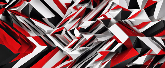red white black abstract geometric background
