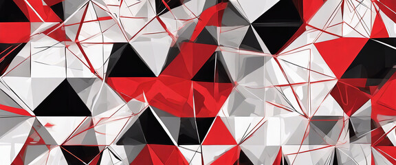 red white black abstract geometric background