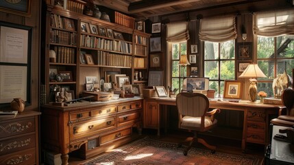 Cozy Cottage Style Home Office

