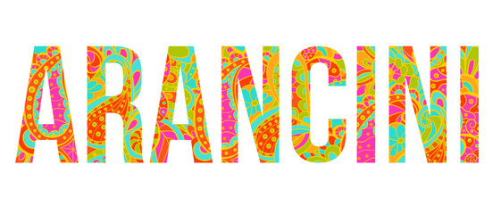 Arancini creative doodle name title