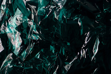 Green Cellophane Paper Texture Background