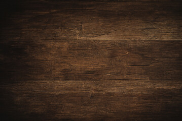 Vintage Grunge Textured Wooden Background in Dark Brown