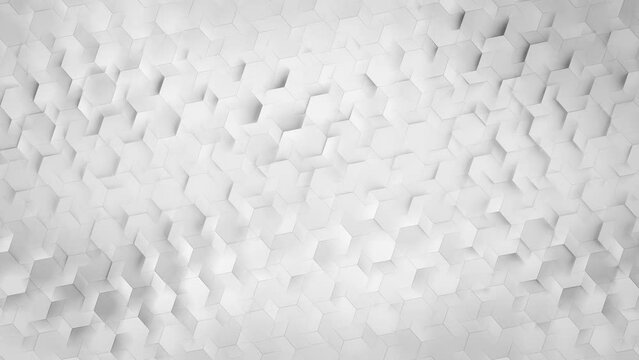 White Geometric Abstraction. Grid pattern with soft shadows. Looped video.