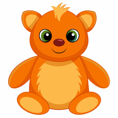 A orange softy toy on white background   