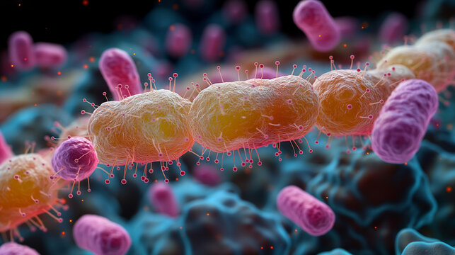 Enterobacterias Gram negativas Proteobacteria, bacteria such as salmonella, escherichia coli, yersinia pestis, klebsiella. ai illustration