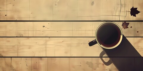 a cup of coffee, a poster background image of a coffee cup, coffee beans