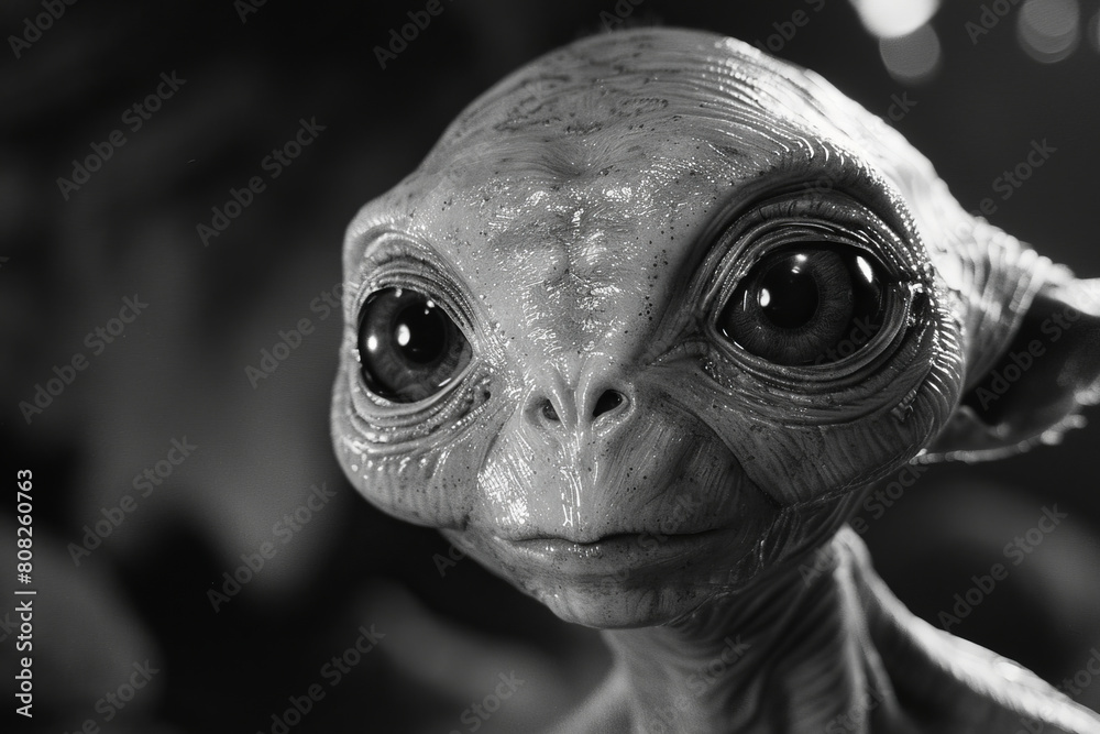 Poster a space-dwelling entity with eyes that can filter and focus different spectrums of light, from infra