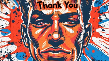 Vibrant Comic-Style Thank You for Celebratory and Gratitude-Expressing Designs