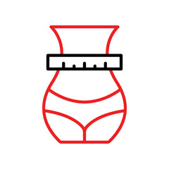 Weight Loss  Vector Line Two Color Icon