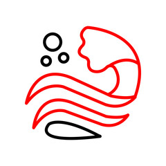 Waves  Vector Line Two Color Icon
