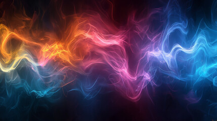 Wavy cosmic background with abstract space view.
