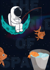 Poster about fishing in space