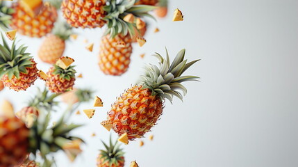 Fototapeta premium pineapple on a white