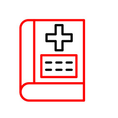 Medical Book  Vector Line Two Color Icon