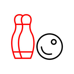 Bowling  Vector Line Two Color Icon