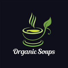 eco bio medical and natural soup logo design vector