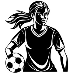 woman-soccer-player-silhouette-vector