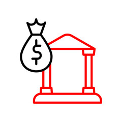Banking  Vector Line Two Color Icon