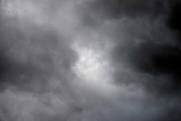 sky of dark, threatening storm clouds