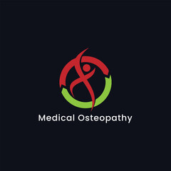 orthopedic spinal logo design vector