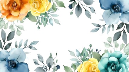 Floral watercolor logo elements for wedding invites with elegant botanical designs. Concept Wedding Invitations, Floral Elements, Watercolor Style, Botanical Design, Elegant Details