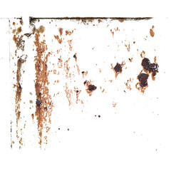 Random paint and rust stains on sheet metal