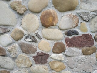 Photo of natural stone texture. Texture of the wall made of natural stone