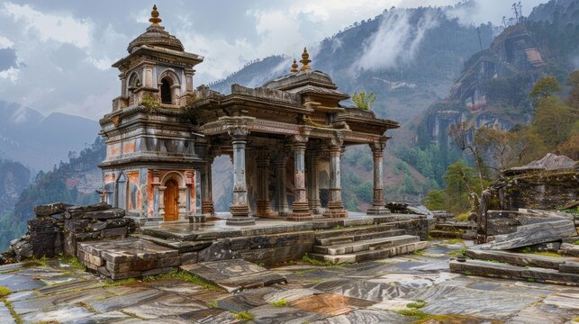 Tunganath Temple nested in the Garhwal range of the Hill