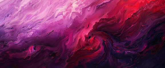 Fototapeta na wymiar A fusion of cherry red and plum purple swirling dynamically, like a whirlwind of color dancing across the sky.