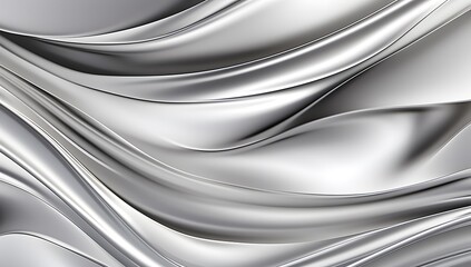 Abstract silver background with smooth lines 