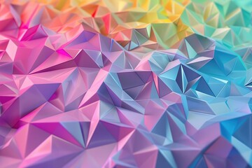 3d abstract Low poly geometric background, Ai Generated