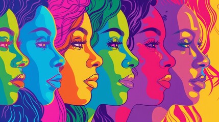 Design a colorful and empowering poster that embodies the spirit of lgbt girls pride, representing diversity and unity