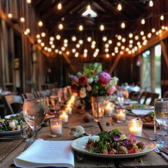 Attend a rustic barn wedding