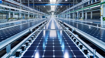 Solar Panel Assembly Line with Smart Sensor Integration