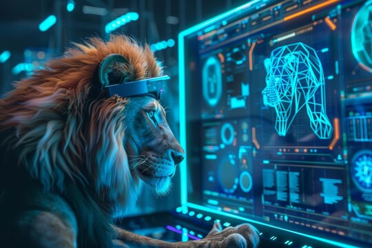 Futuristic cyber of a keystone predator