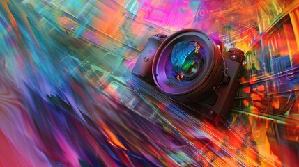 Abstract camera illustration, World Photography Day