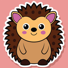  cute hedgehog mascot vector illustration