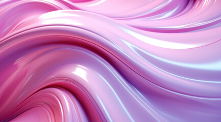 abstract colorful background with swirls of liquid metal in white and pink colors, fluid shapes, fluid design