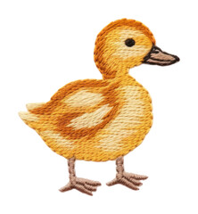 PNG Duck embroidery animal bird representation.