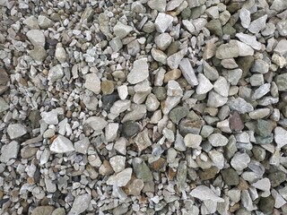 Photo of the texture of gray crushed stone