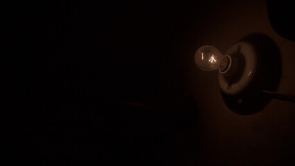 photography of lamp on black background